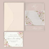 Partecipazioni di matrimonio in plexiglass modello FPLEX58 FASCIA